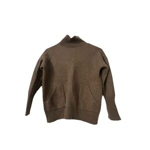 Skull Cashmere Turtle neck Cashmere Sweater in Tan‎ Size XS With Pockets See Pic